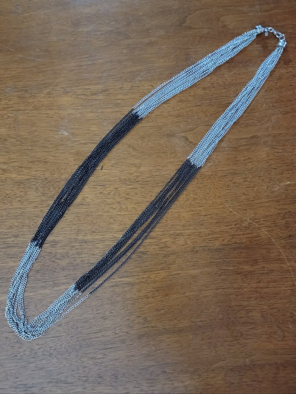 Premier Designs silver & black chain necklace